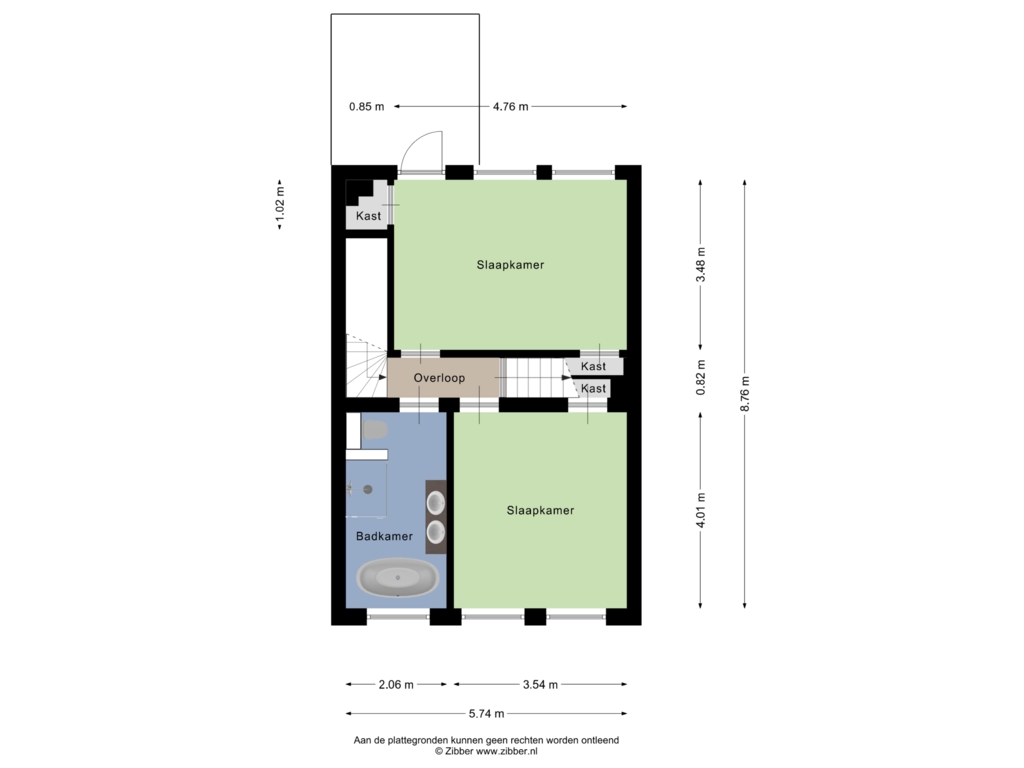 Bekijk plattegrond van Eerste Verdieping van Zuidhaven 49