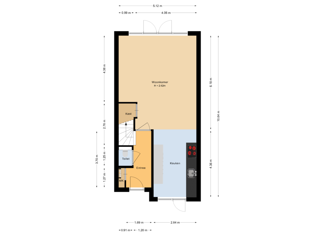 View floorplan of Begane grond of Kaapsduin 31