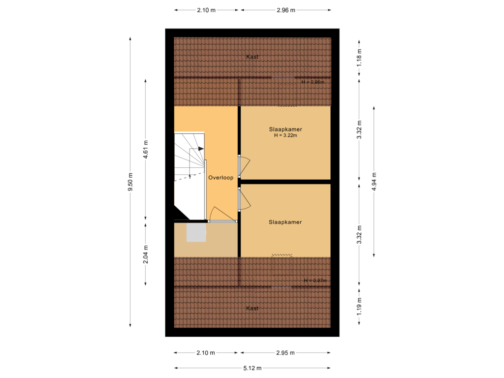 View floorplan of Tweede verdieping of Kaapsduin 31