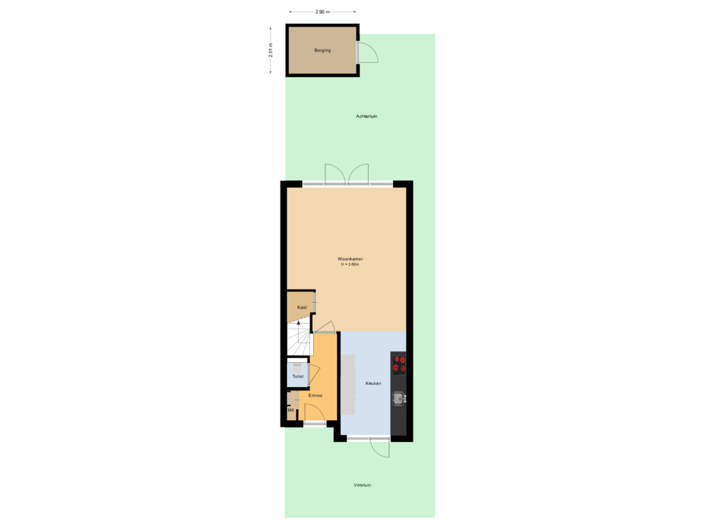 View floorplan of Situatie of Kaapsduin 31