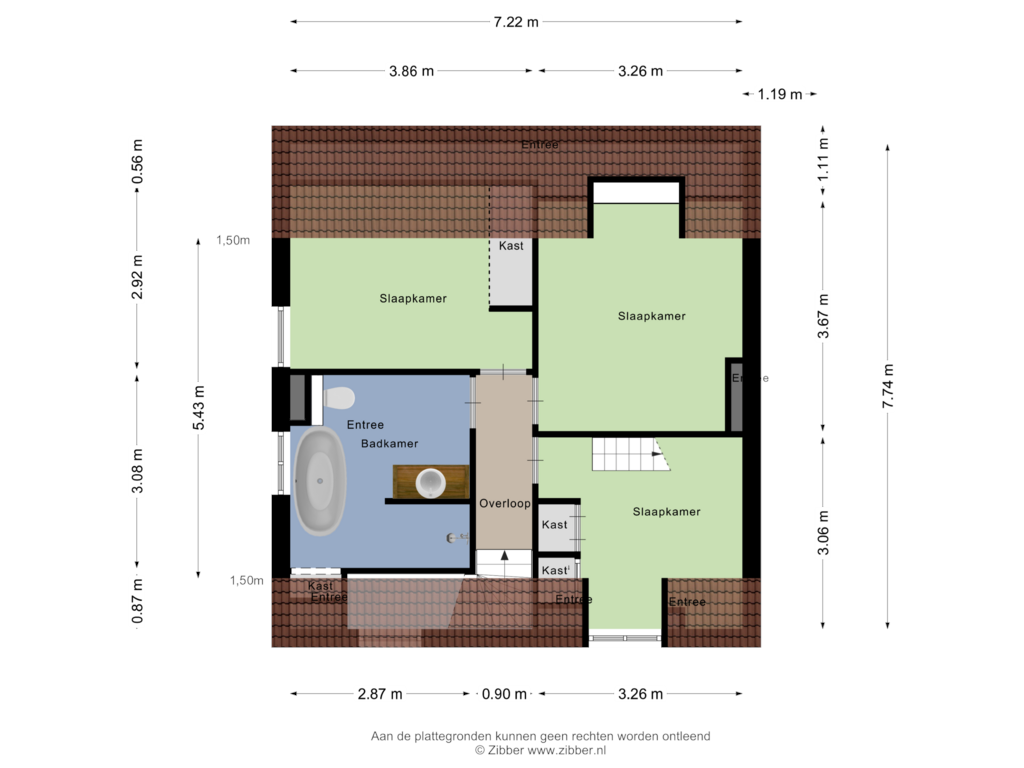 View floorplan of Eerste Verdieping of Pastoor Versteegstraat 2