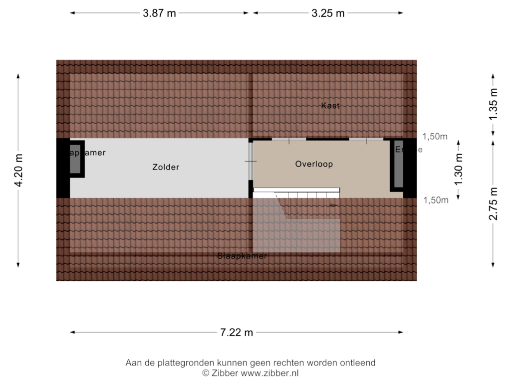 View floorplan of Zolder of Pastoor Versteegstraat 2