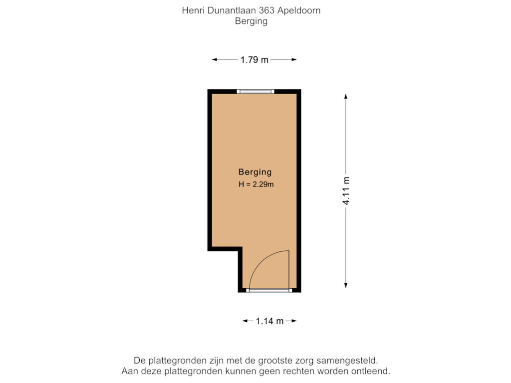 Bekijk plattegrond van Berging van Henri Dunantlaan 363