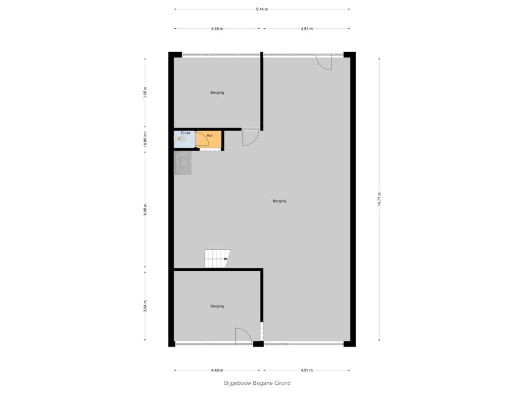 View floorplan of Bijgebouw Begane Grond of Jan Dorrekenskade-Oost 100