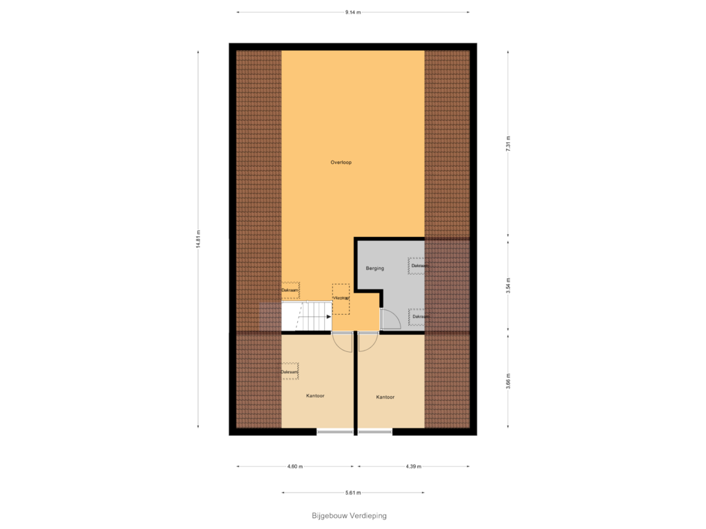 View floorplan of Bijgebouw Verdieping of Jan Dorrekenskade-Oost 100