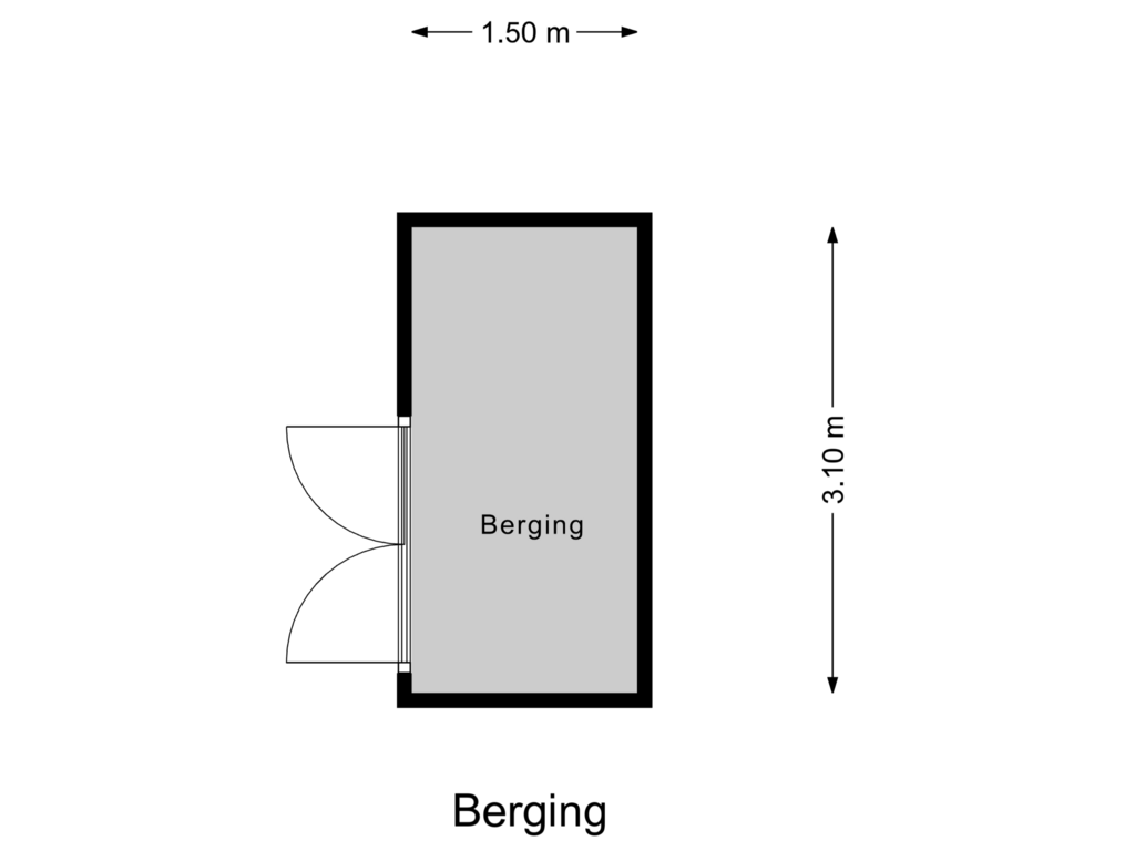 View floorplan of Berging of Jan Dorrekenskade-Oost 100