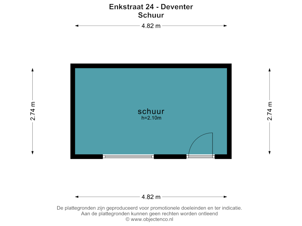 View floorplan of SCHUUR of Enkstraat 24