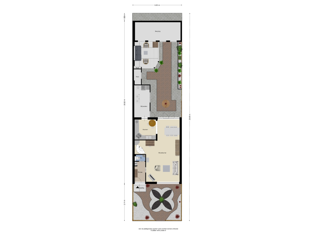 View floorplan of Begane Grond Tuin of Sweelinck 66