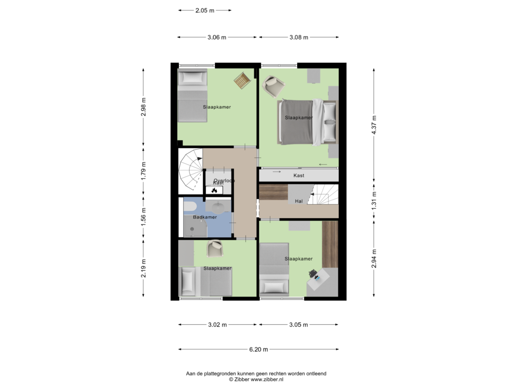 View floorplan of Eerste Verdieping of Sweelinck 66