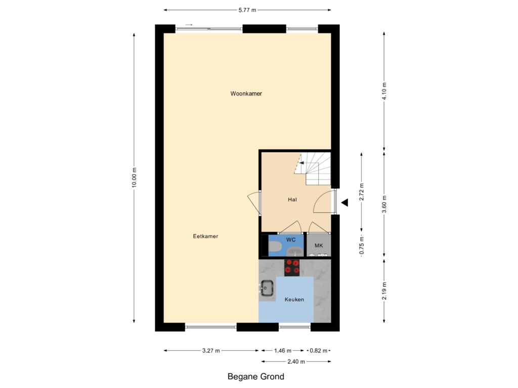 View floorplan of Begane Grond of Fazantendreef 12