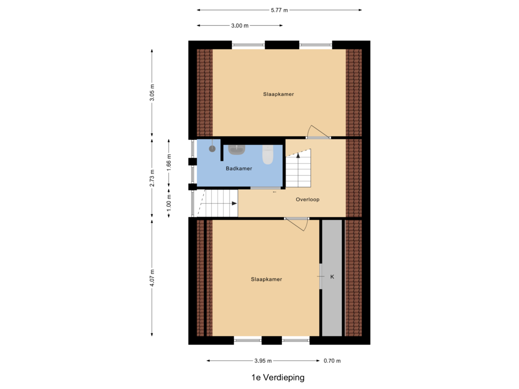 View floorplan of 1e Verdieping of Fazantendreef 12