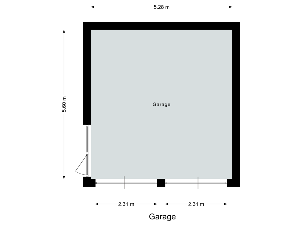 View floorplan of Garage of Fazantendreef 12