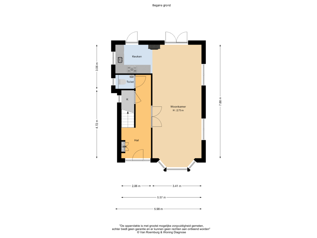 Bekijk plattegrond van Begane grond van Nieuweweg 101