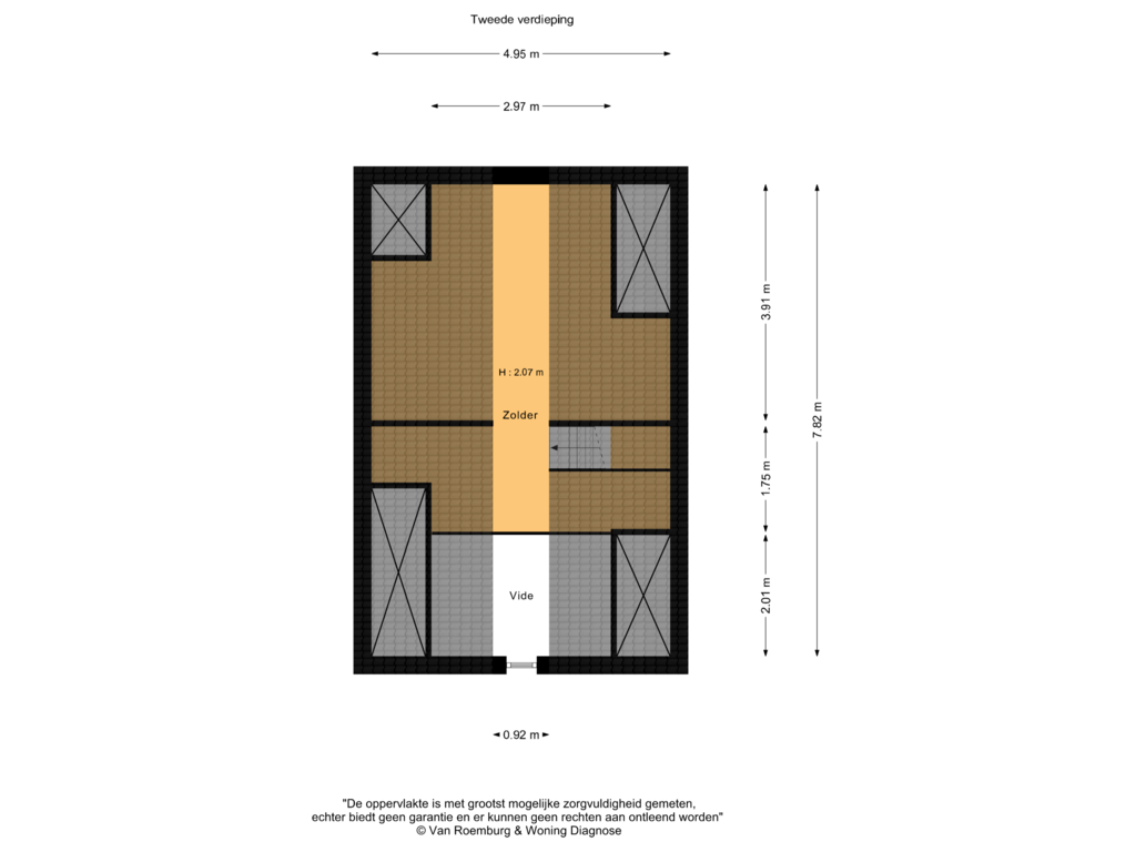 Bekijk plattegrond van Tweede verdieping van Nieuweweg 101