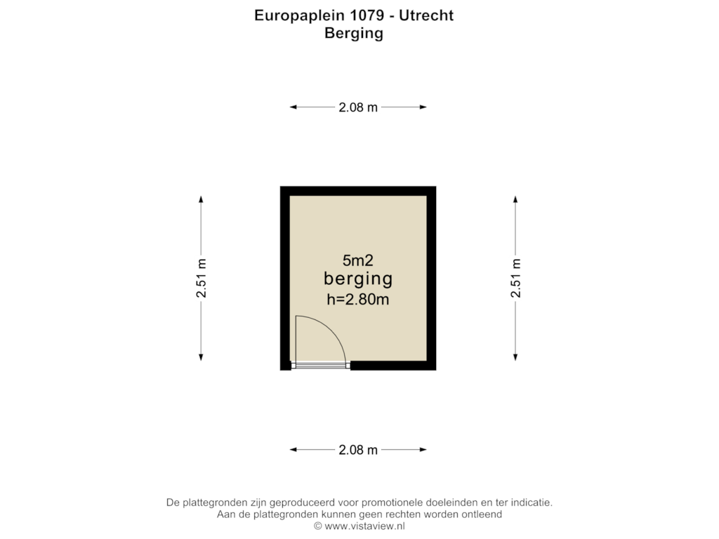 Bekijk plattegrond van BERGING van Europaplein 1079