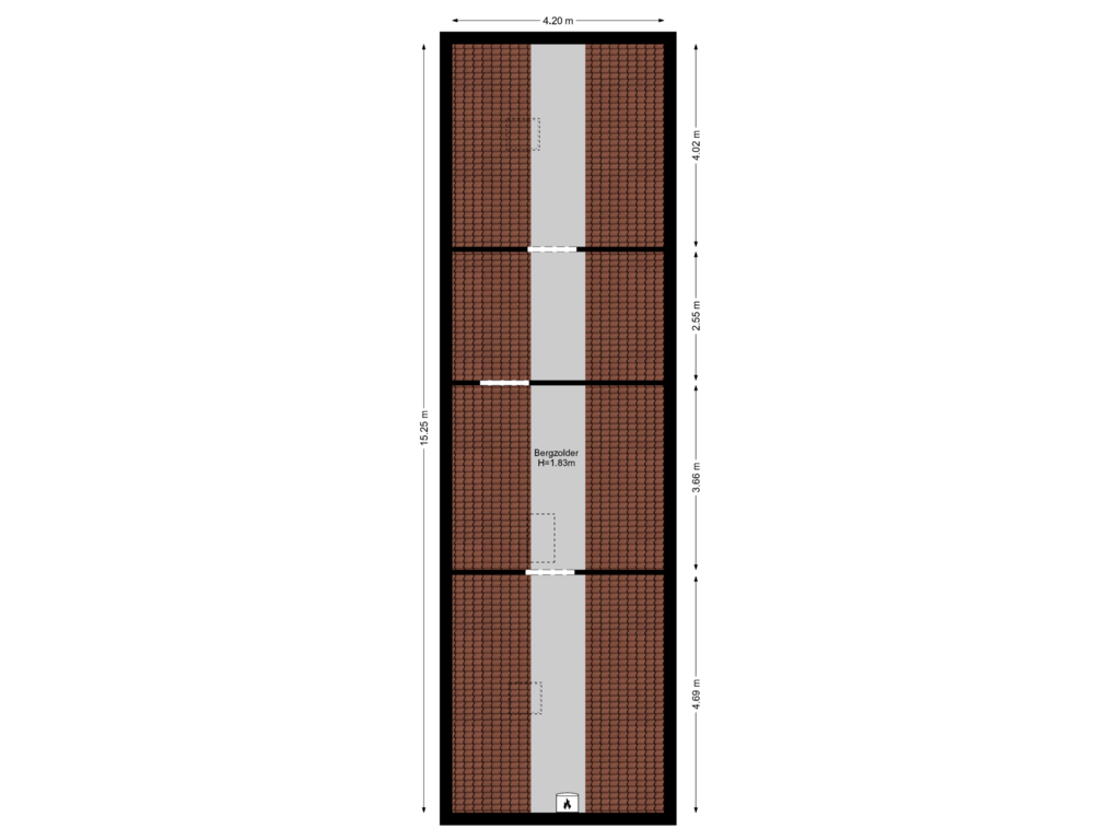 Bekijk plattegrond van Zolder van Bierweg 9