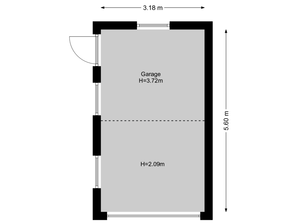 Bekijk plattegrond van Garage van Bierweg 9