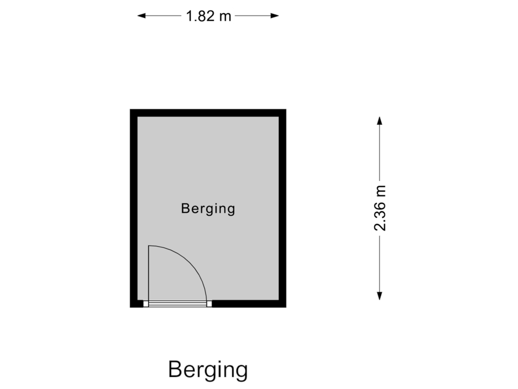 Bekijk plattegrond van Berging van Oostsingel 58-01