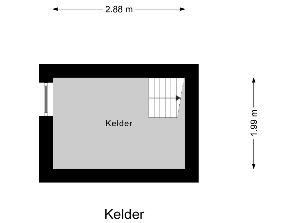 Bekijk plattegrond van Kelder van Dr. Kochlaan 28