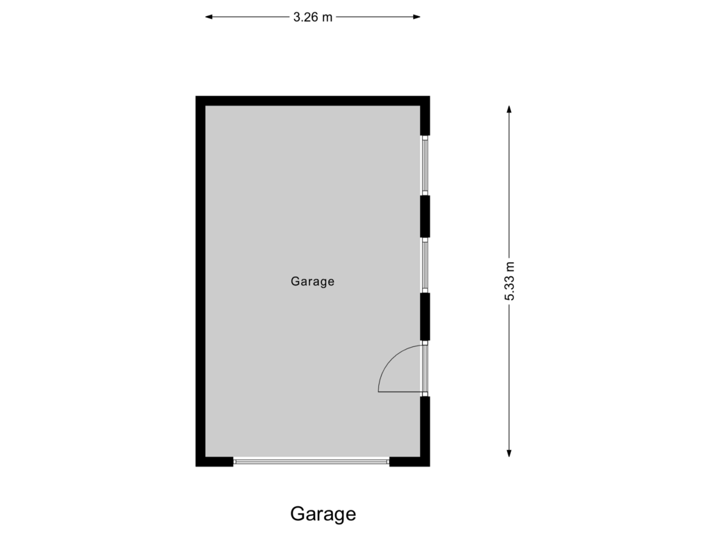 Bekijk plattegrond van Garage van Dr. Kochlaan 28