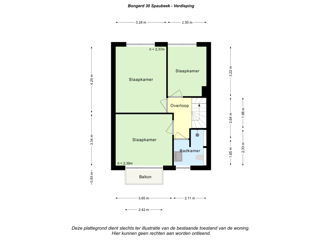 Bekijk plattegrond van Verdieping van Bongerd 30