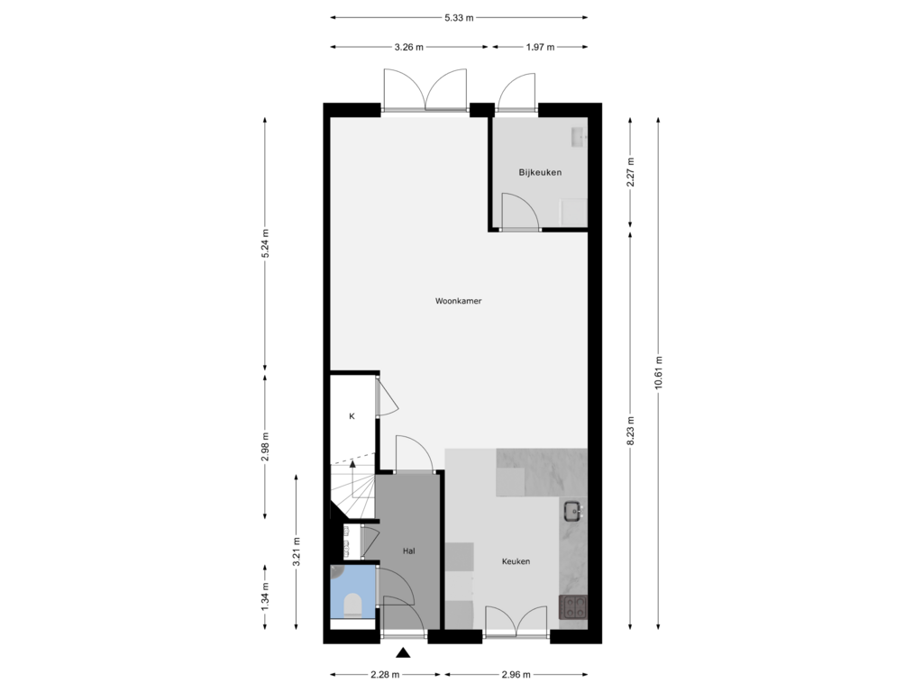 Bekijk plattegrond van Begane Grond van Korenbloem 6