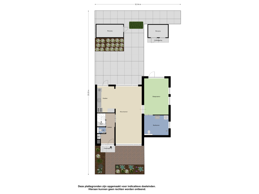 View floorplan of Begane Grond Tuin of Sanderijnhof 1