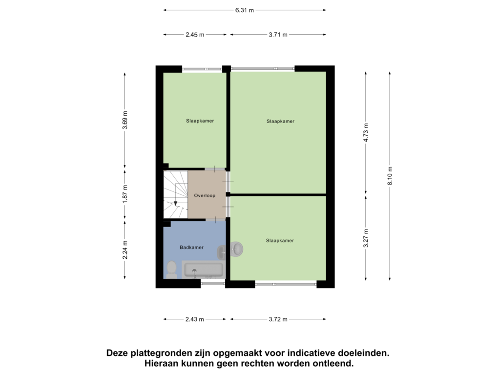 View floorplan of Eerste Verdieping of Sanderijnhof 1