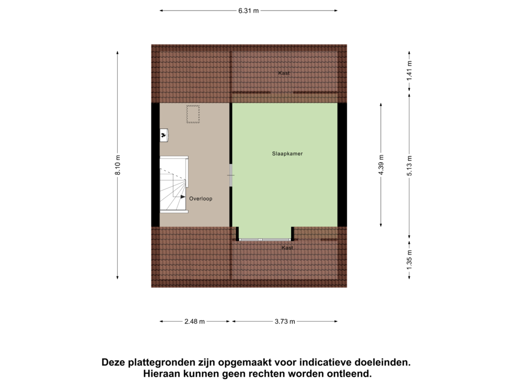 View floorplan of Tweede Verdieping of Sanderijnhof 1