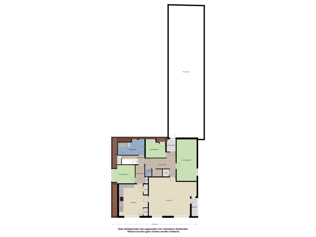 Bekijk plattegrond van Eerste Verdieping van Marktweg 22