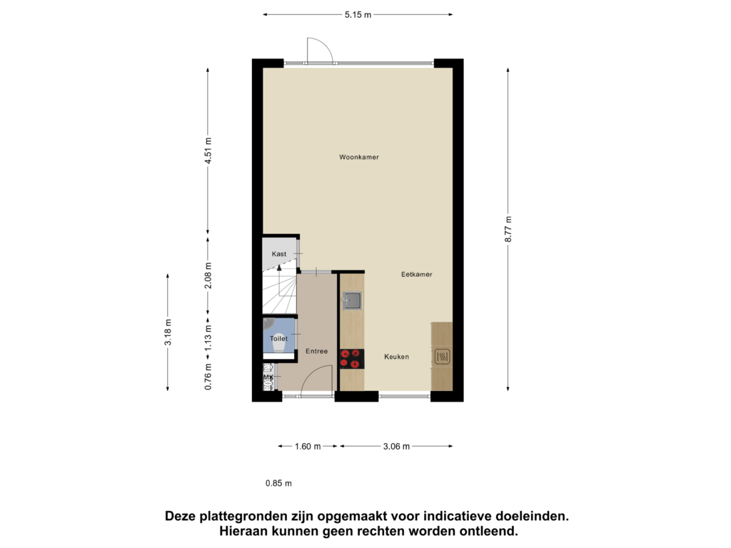 Bekijk plattegrond van Begane Grond van Grootslagstraat 50