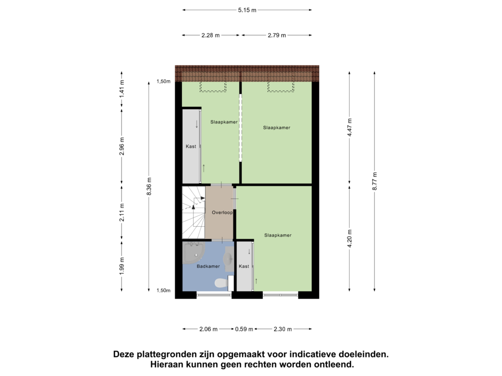 Bekijk plattegrond van Eerste Verdieping van Grootslagstraat 50