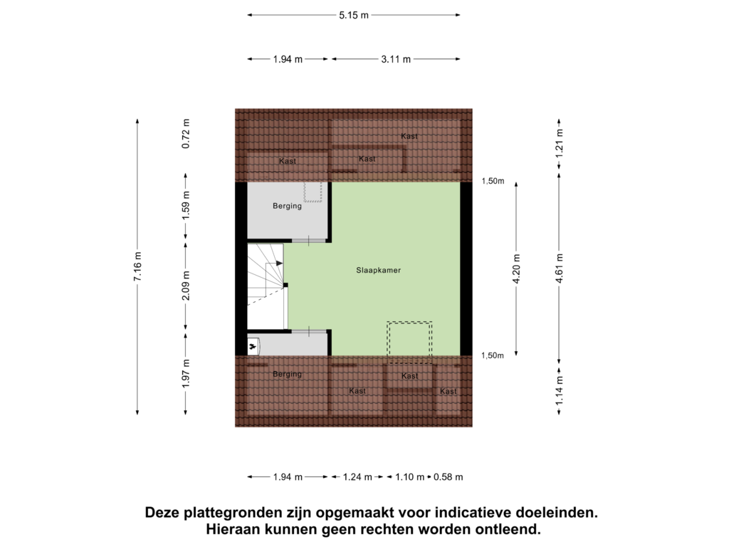 Bekijk plattegrond van Tweede Verdieping van Grootslagstraat 50