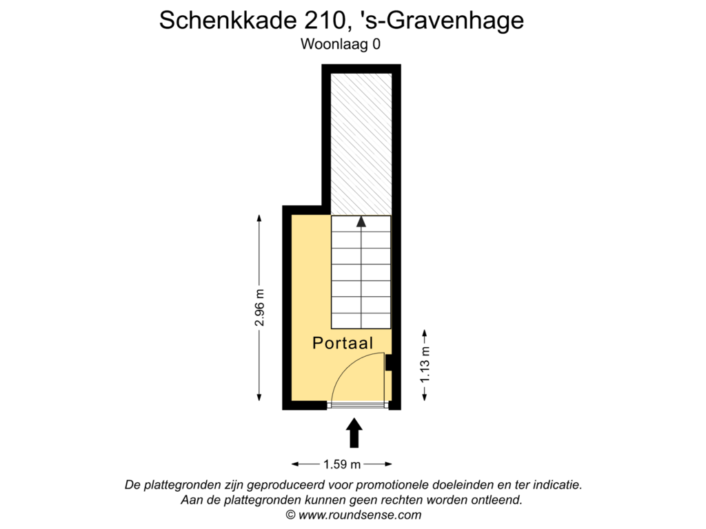 View floorplan of Woonlaag 0 of Schenkkade 210