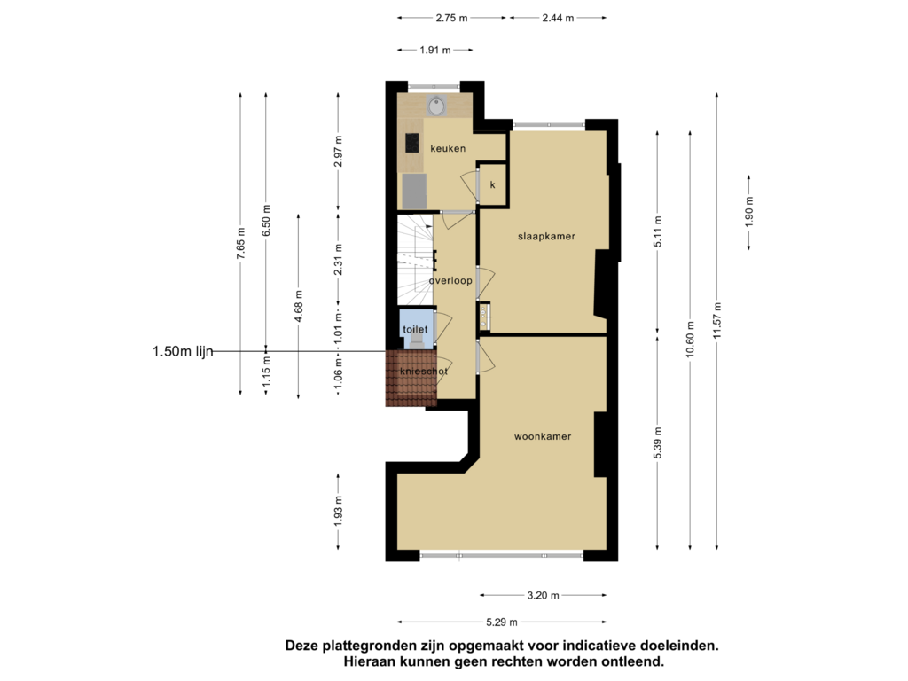 Bekijk plattegrond van 2_1e verdieping van Lorentzlaan 59-A