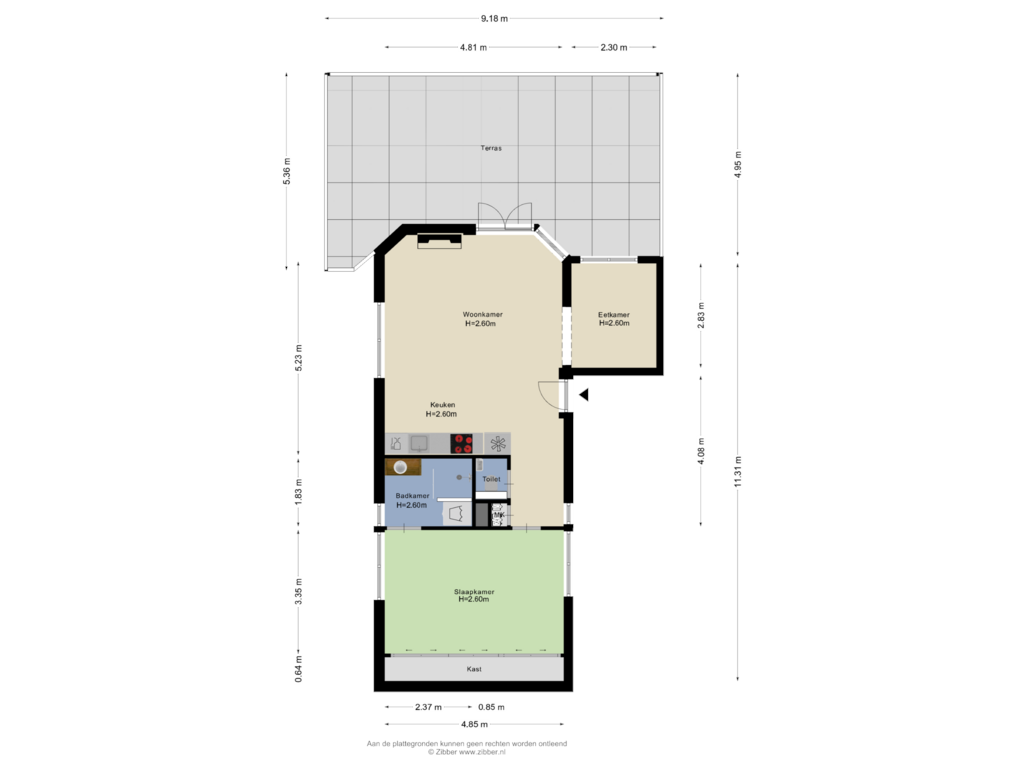 Bekijk plattegrond van Appartement van Sofie Blank erf 40