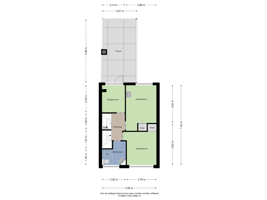 View floorplan of Eerste Verdieping of Lyceumstraat 39