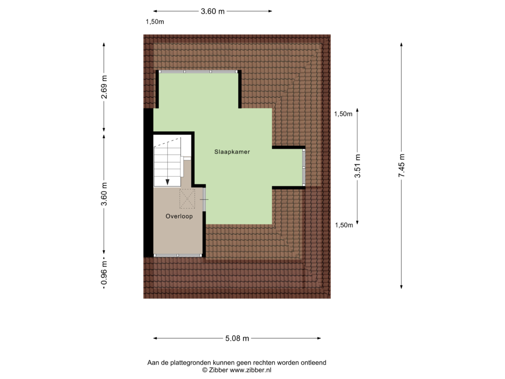 View floorplan of Tweede Verdieping of Lyceumstraat 39