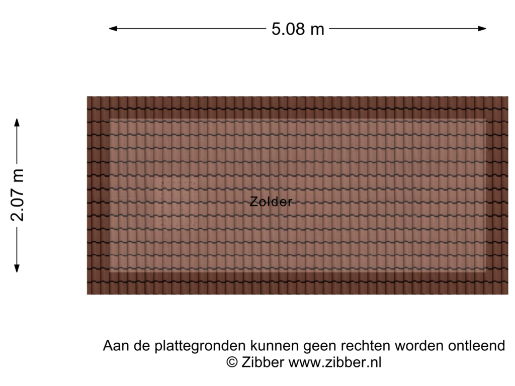 View floorplan of Zolder of Lyceumstraat 39