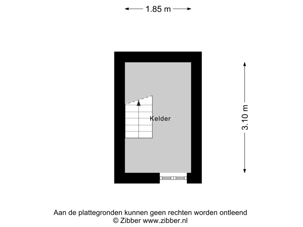 View floorplan of Kelder of Lyceumstraat 39