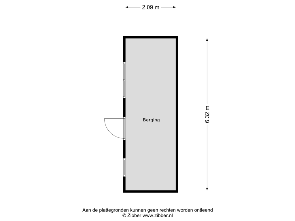 View floorplan of Berging of Lyceumstraat 39