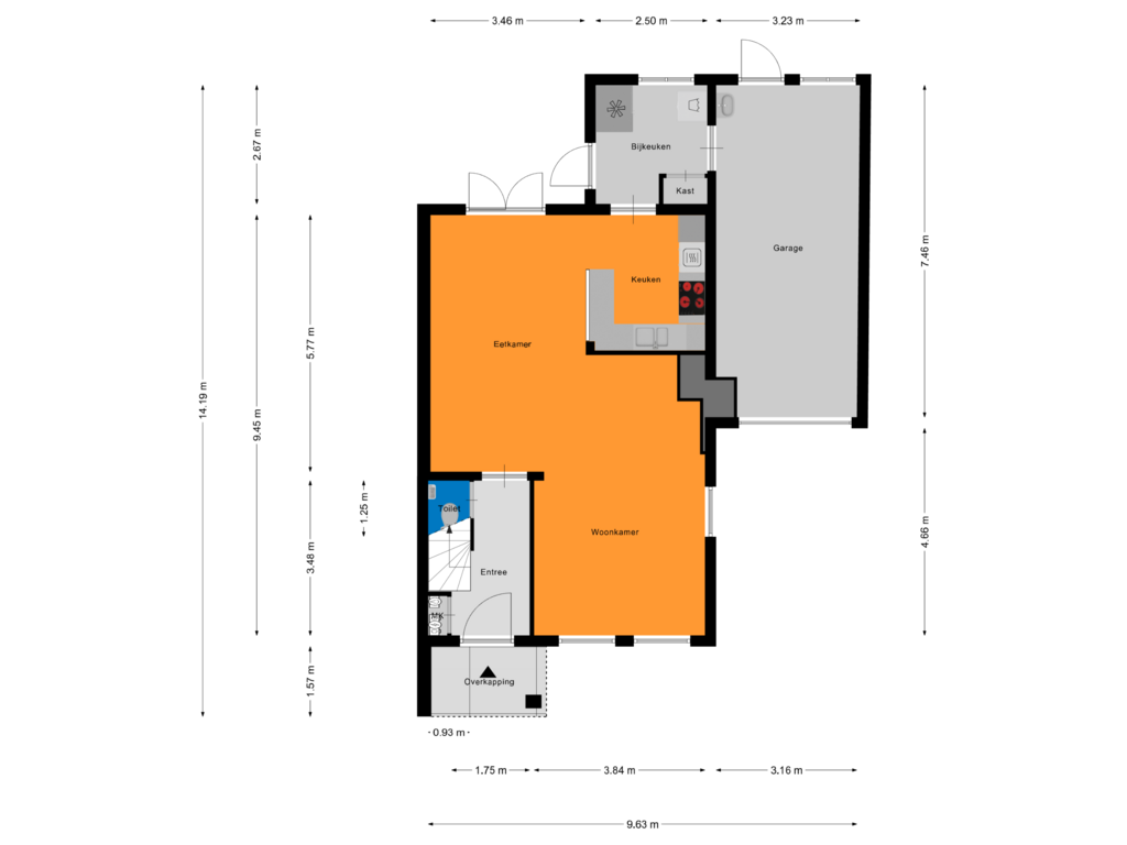 Bekijk plattegrond van Begane grond van Haagakker 15