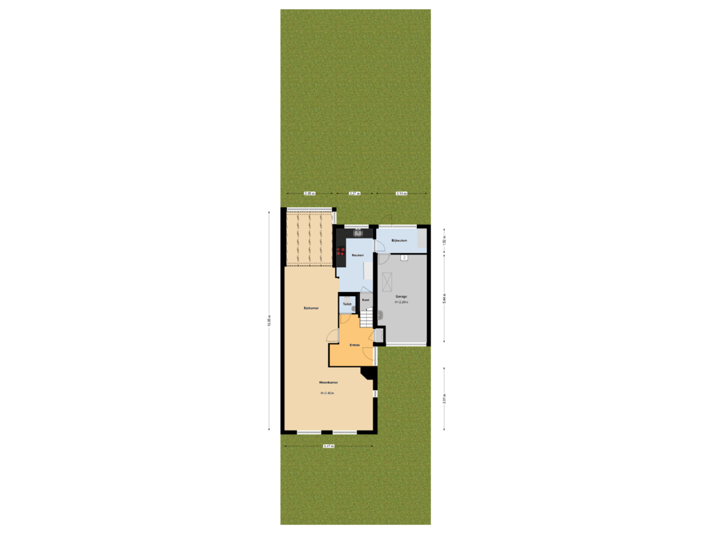 Bekijk plattegrond van Perceel van Perronzijde 6