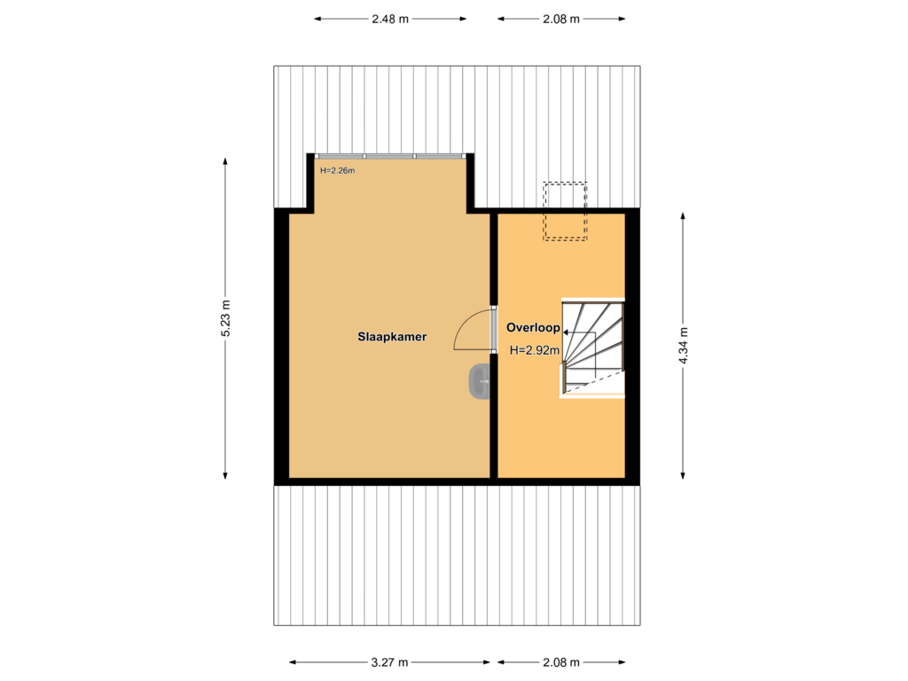 Bekijk plattegrond van Tweede Verdieping van Perronzijde 6