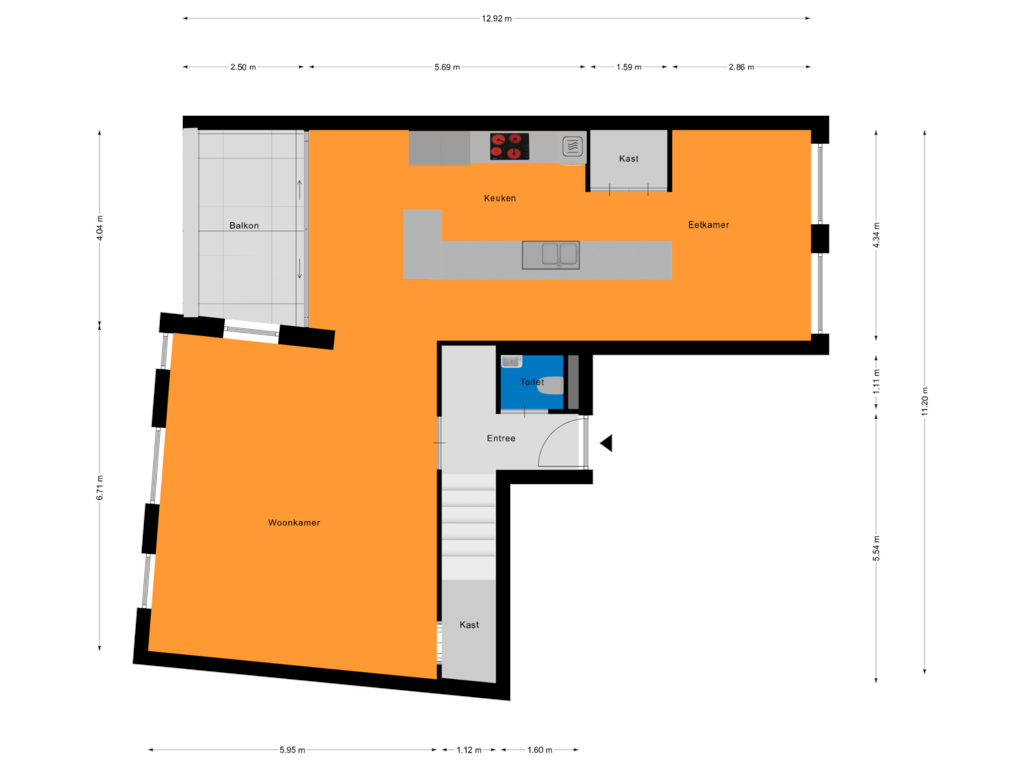 View floorplan of Begane Grond of Papenhulst 3-A