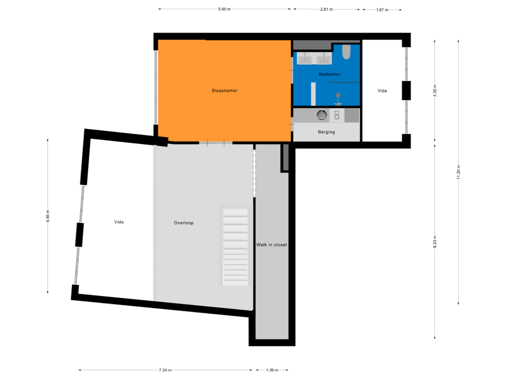 View floorplan of Eerste Verdieping of Papenhulst 3-A