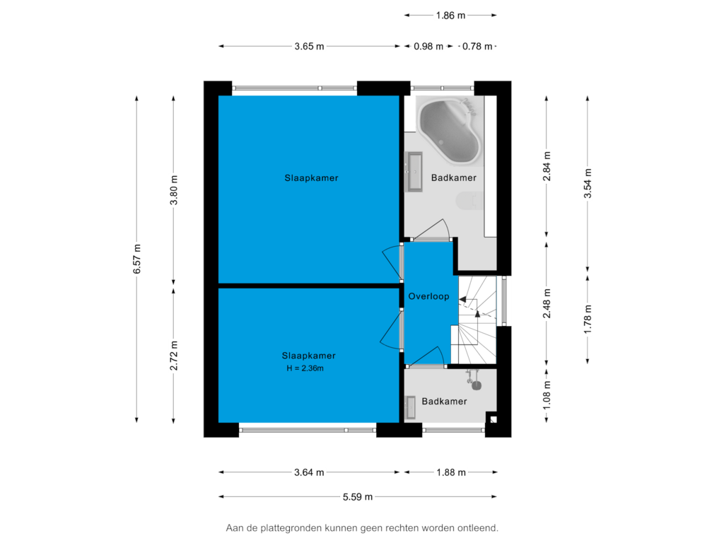 Bekijk plattegrond van 1e verdieping van Lange Zijde 16