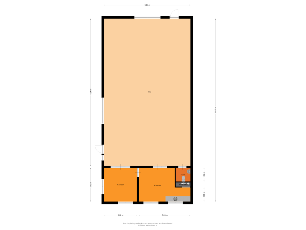 Bekijk plattegrond van Bijgebouw van Dorpstraat 92