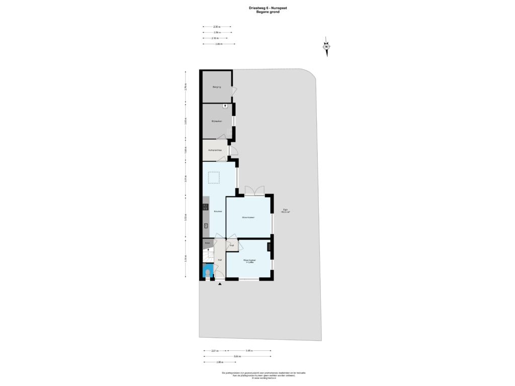 Bekijk plattegrond van Begane grond- tuin van Driestweg 6