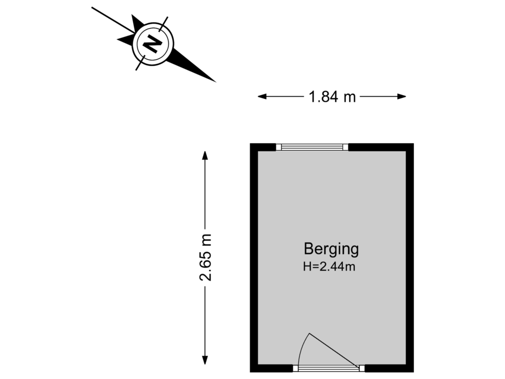 Bekijk plattegrond van Berging van van Galenstraat 52